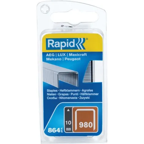 AGRAFES 980/10mm Galva Blister Etroit 860 RAPID – Image 2