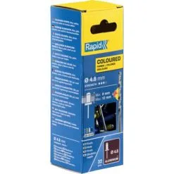 Rivets Automobile 4 Couleurs Diam 4.8 X 16mm ALU - Blister De 32 + Foret RAPID