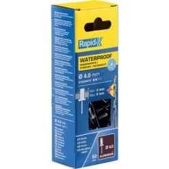 Rivets Etanches Diam4 X 12mm ALU - Blister De 50 + Foret RAPID
