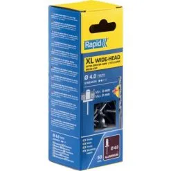 Rivets XL Diam4 X 12mm ALU - Blister De 50 + Foret Blister RAPID