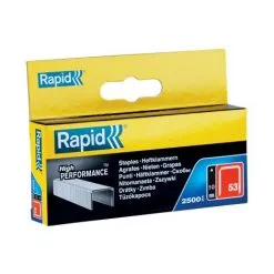 AGRAFES 53/10mm Galva Boite Carton 2500 RAPID