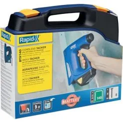 RAPID BTX140 AGRAFEUSE-CLOUEUSE ELECTRIQUE SANS FIL À BATTERIE _ 5001387 RAPID