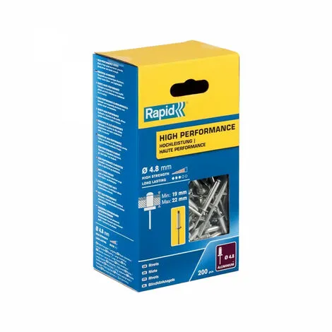RAPID - Rivets - 4.8 X 25mm Alu ALU - Boite De 200 – Image 3