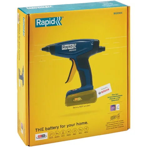RAPID Pistolet à Colle Chaude BGX500 Sans Fil, Chauffe Rapide 3 Min, 5001517 – Image 4