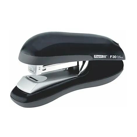 Agrafeuse Rapid Flat Clinch F30 - Agrafes 26/6 Et 24/6 Capacité 30 Feuilles Noire - Noir