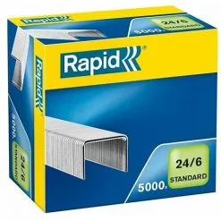 Agrafes Rapid Standard 24/6 - Boîte De 5000 - Argent
